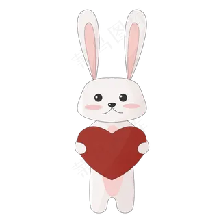 七夕情人节兔子