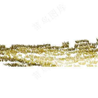 卡通秋天枯黄小草