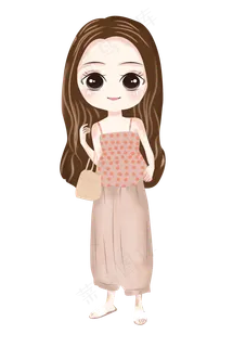 七夕去约会的美女png下载