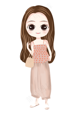 七夕去约会的美女png下载