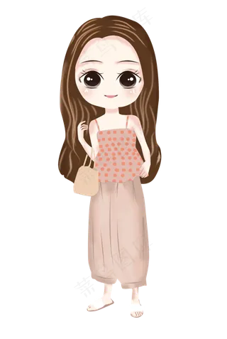 七夕去约会的美女png下载