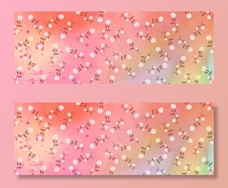清新简约粉色花朵底纹
