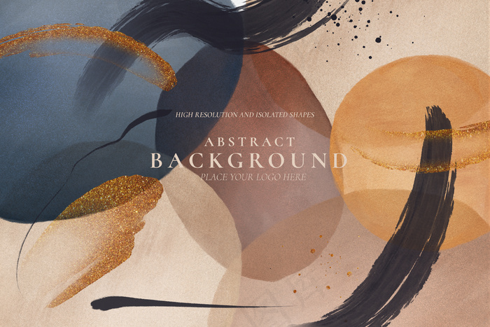 丰富多彩的抽象背景和现代造型