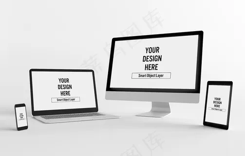 智能手机、平板电脑、台式电脑和笔记本电脑的实物模型样机视图 智能手机、平板电脑、台式电脑和笔记本电脑的实物模型样机视图