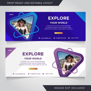 旅游横幅banner模板。