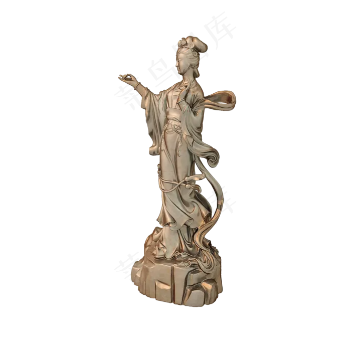 仿真嫦娥雕塑png图(2000X2000(DPI:300))psd模版下载