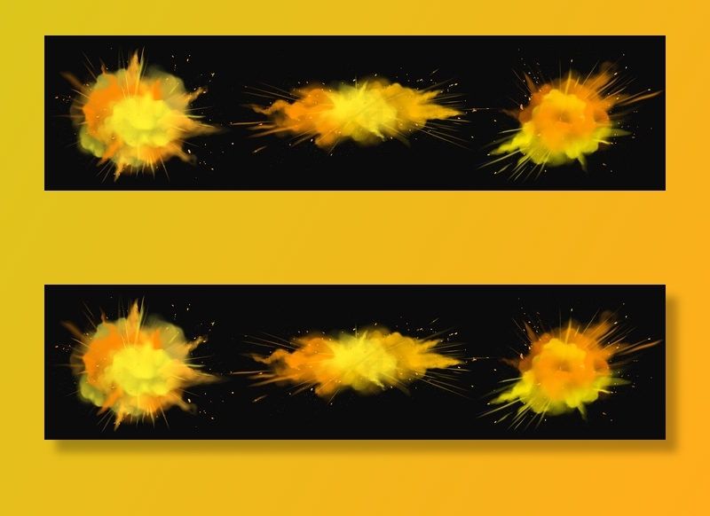 粉霍利漆橙色，金色，黄色爆云，泼墨，装饰鲜艳的染料，为节日隔离上黑色