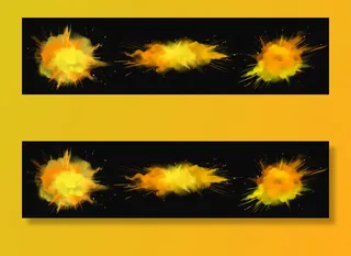 粉霍利漆橙色，金色，黄色爆云，泼墨，装饰鲜艳的染料，为节日隔离上黑色