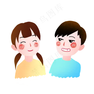 情人节七夕情侣微笑