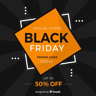 平面设计黑色星期五特别优惠横幅banner