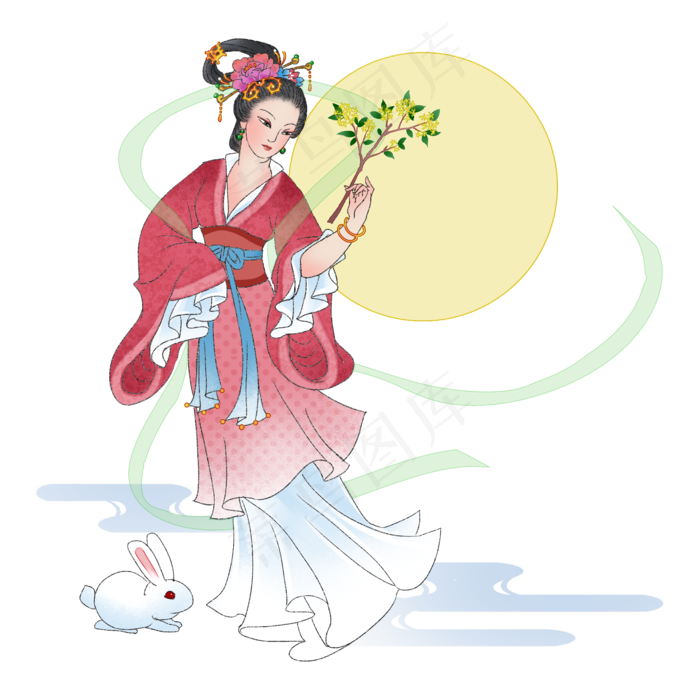 嫦娥八月十五中秋(2000X2000(DPI:300))psd模版下载