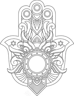 哈姆萨之手伊斯兰成人彩页画册和t恤风格 哈姆萨之手伊斯兰成人彩页画册和t恤风格