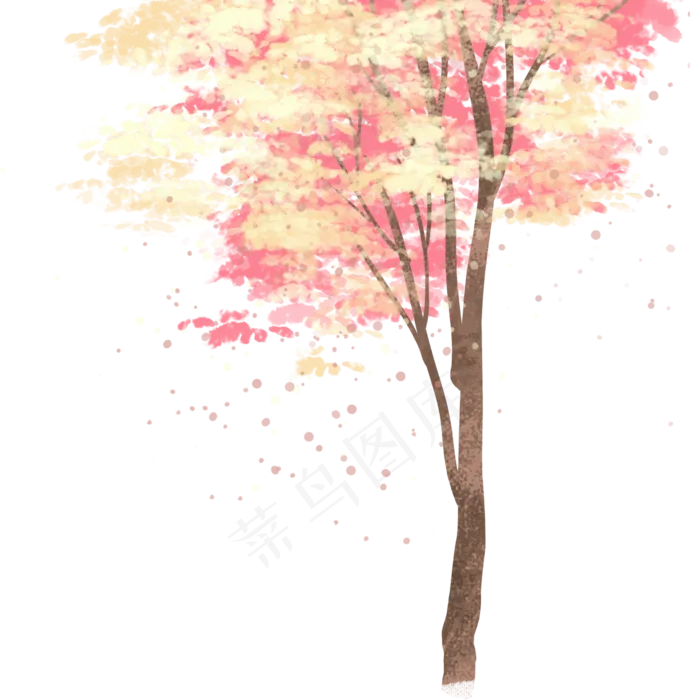 卡通秋天枫树下载(2000X2000(DPI:300))psd模版下载
