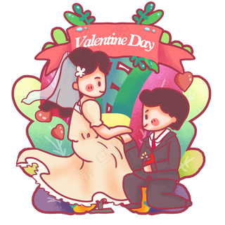 情侣求婚浪漫害羞