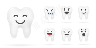 牙齿带着微笑。牙科护理