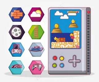 视频游戏场景集图标