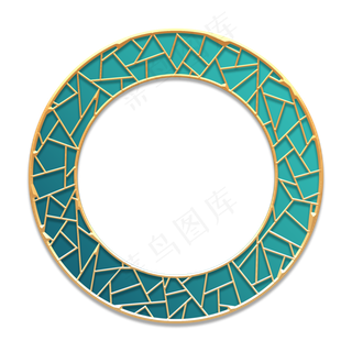 2021新年国潮风圆形边框