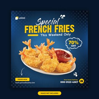 餐饮社交媒体帖子模板