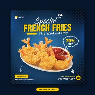 餐饮社交媒体帖子模板