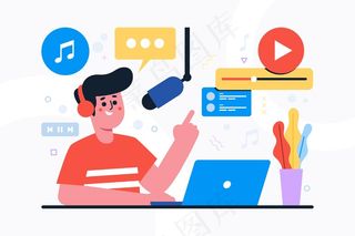 播客社交媒体概念