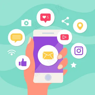 使用应用程序图标营销手机