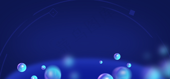 简约大气公司年会蓝色科技背景