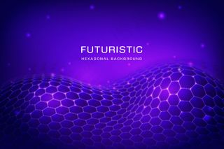 六边形网现代背景