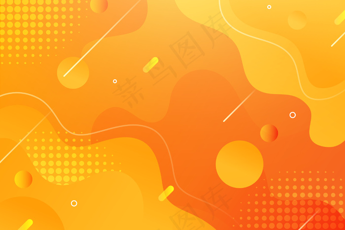 带有孟菲斯元素的流畅风格壁纸eps,ai矢量模版下载