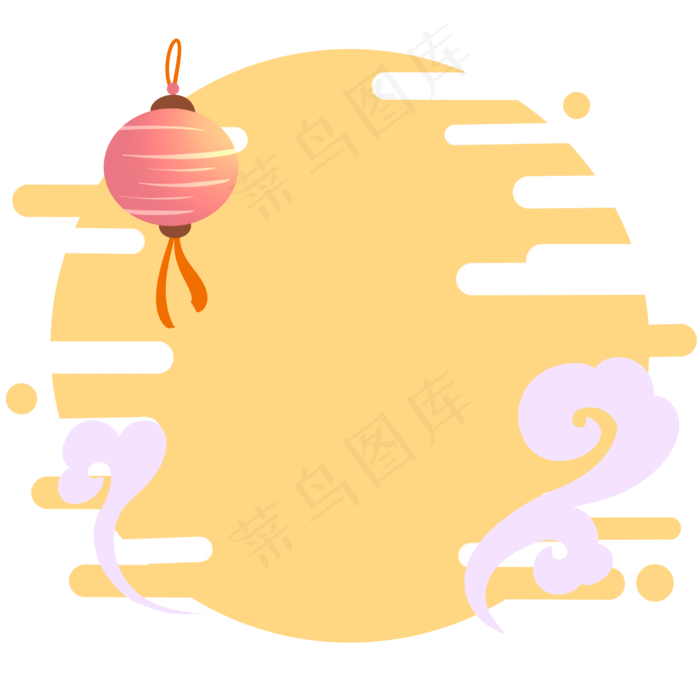 古风灯笼边框(2000X2000(DPI:300))psd模版下载