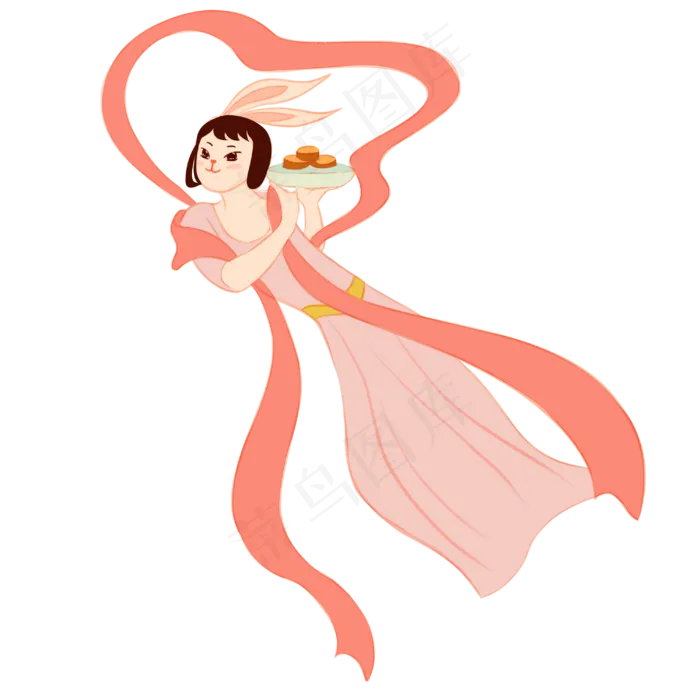 端月饼嫦娥(3000X3000(DPI:300))psd模版下载