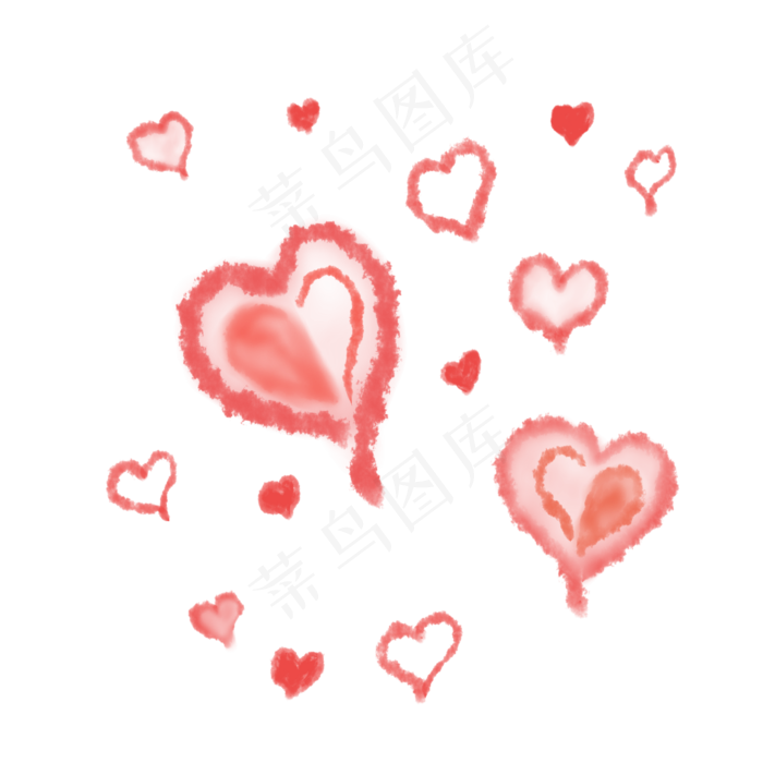 粉色草莓心心形爱心