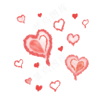 粉色草莓心心形爱心