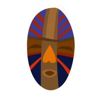 中元节祭祀面具矢量图