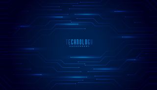 时尚的蓝色技术电路图线条背景