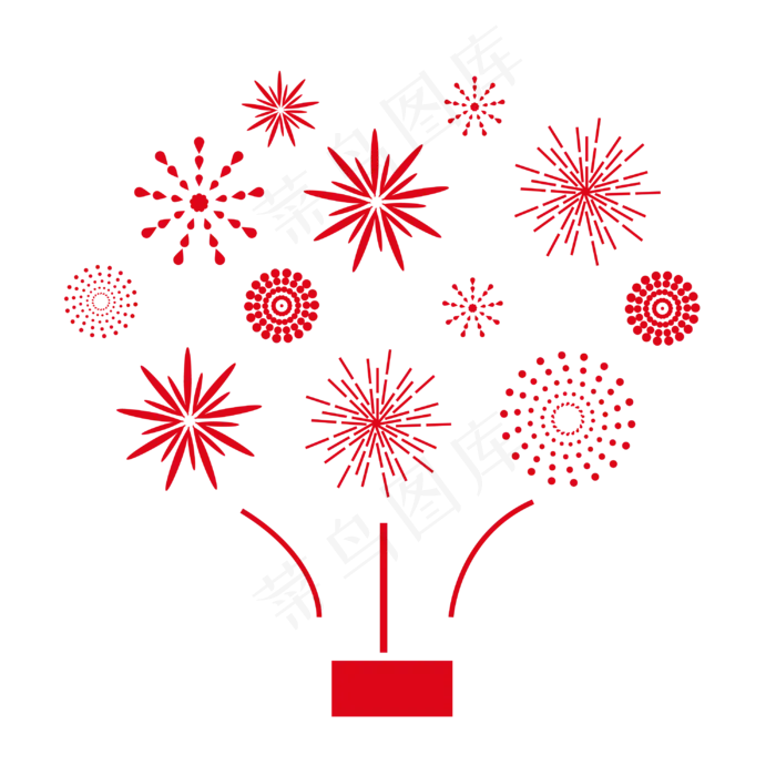 新年喜庆放烟花(2880X1620(DPI:300))ai矢量模版下载