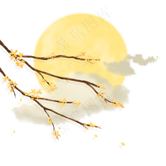 中秋桂花赏月中秋节(2000X2000(DPI:72))psd模版下载