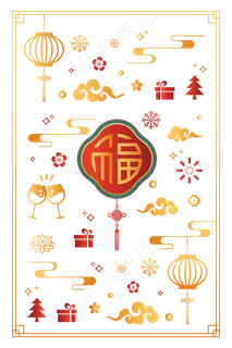 新年中国风金色底纹 新年中国风金色底纹