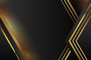 逼真优雅的几何图形背景为金色和黑色