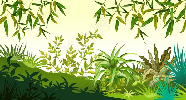 有树叶、树木和草的景观。 有树叶、树木和草的景观。
