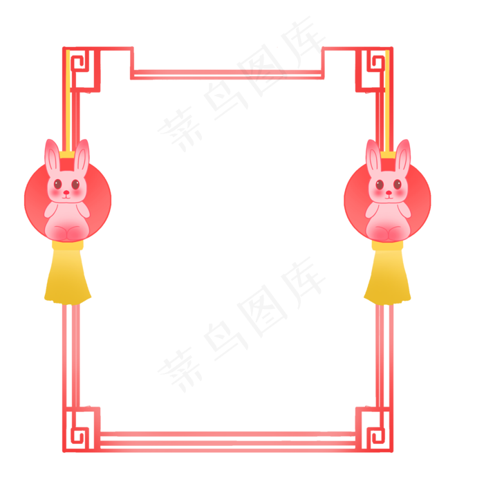 红色中秋节边框