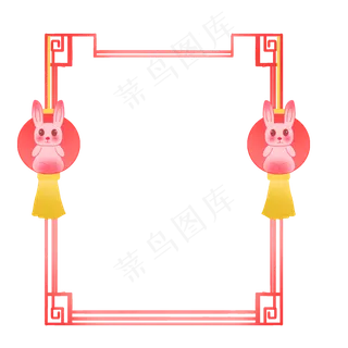 红色中秋节边框