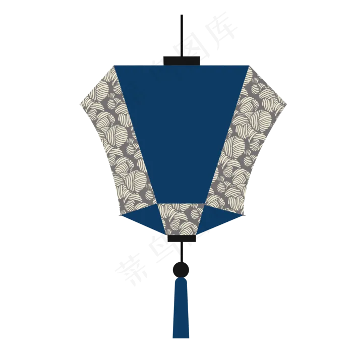 扁平化中秋灯笼ai矢量模版下载