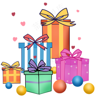 七夕情人节礼物手绘装饰