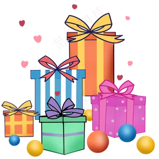 七夕情人节礼物手绘装饰