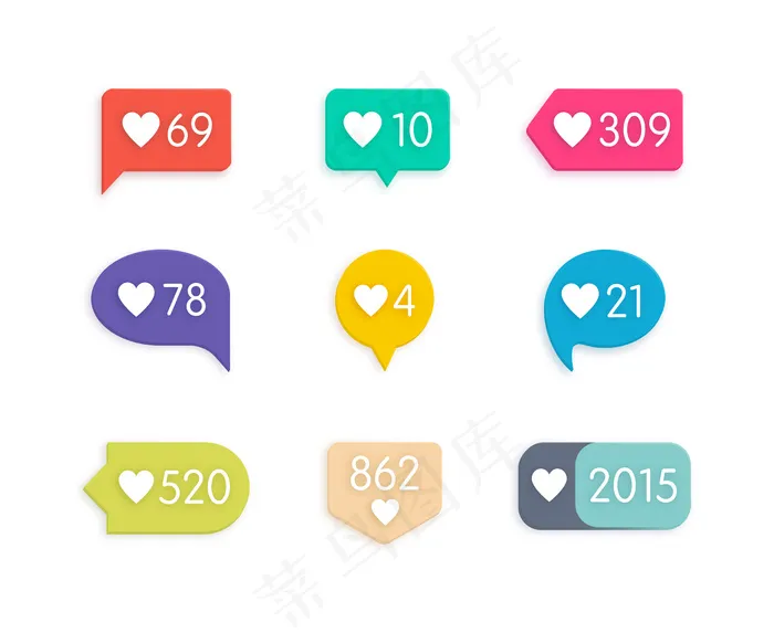 如计数器通知图标设置eps,ai矢量模版下载