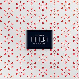 优雅的花式白红色图案设计