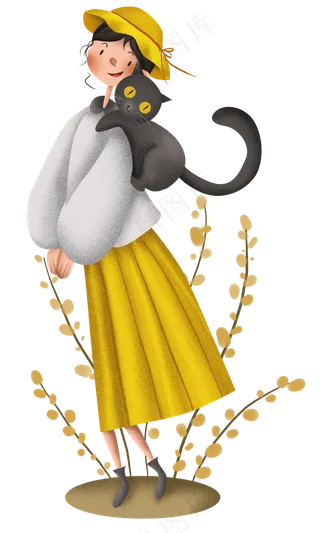 光棍节女孩和猫除外游玩