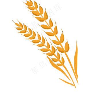 卡通麦穗矢量图下载