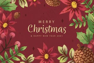 水彩画圣诞背景