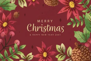 水彩画圣诞背景